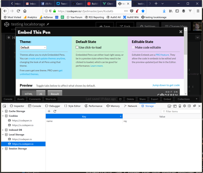 Firefox 中的 Storage 开发工具